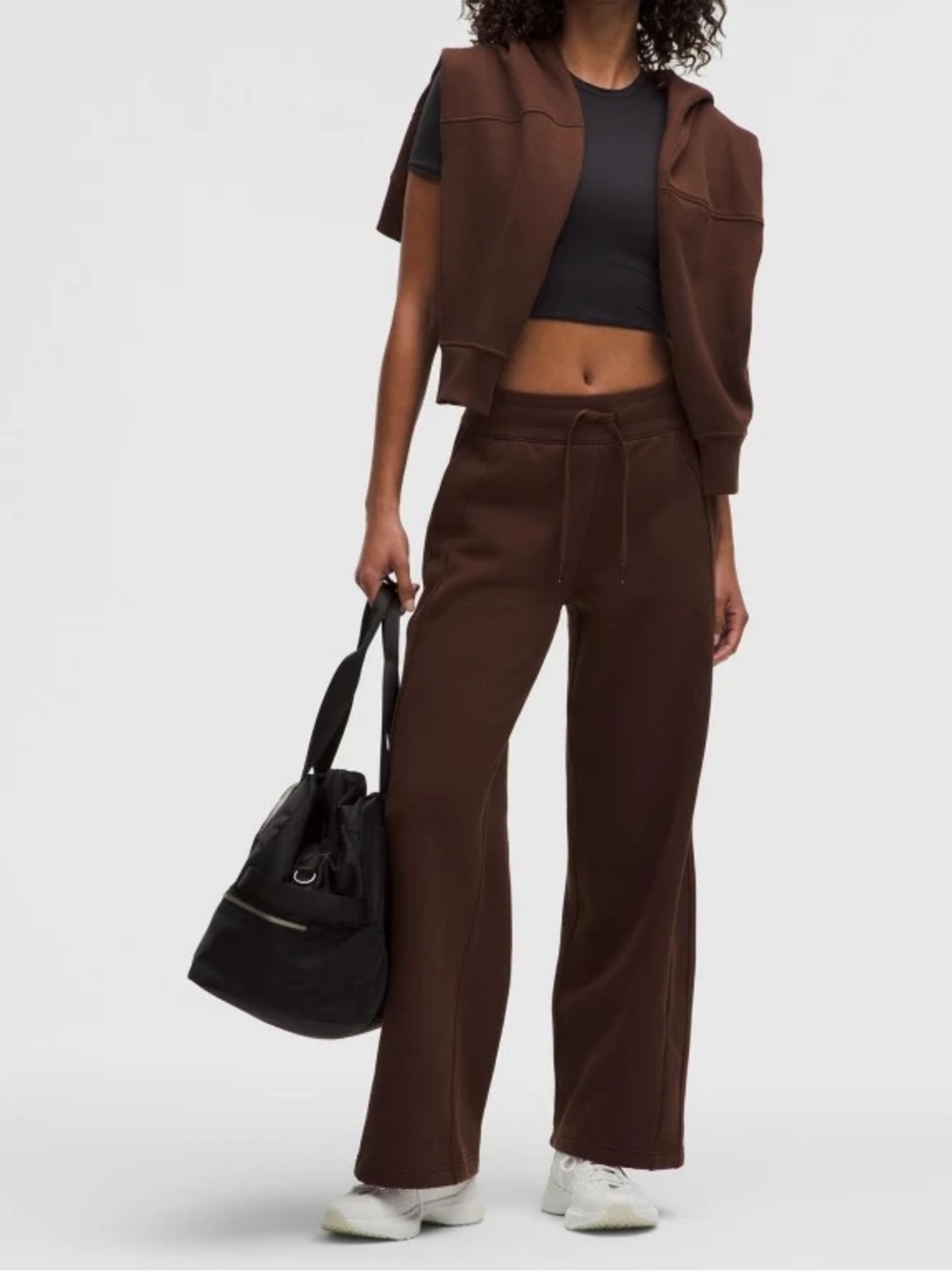 Scuba Mid-Rise Wide-Leg Pant Short - lava cake